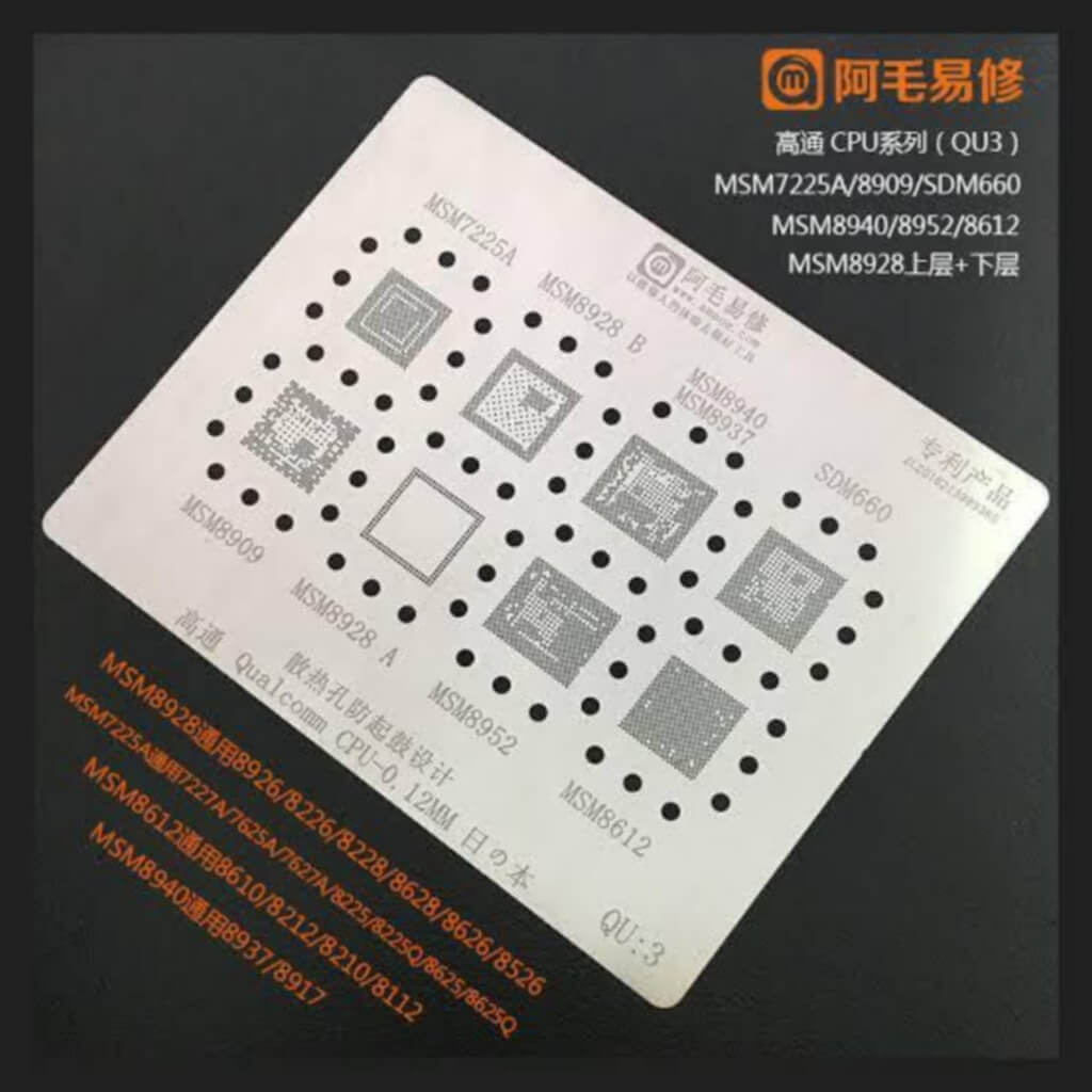 Amaoe Entegre Lehimleme Kalıbı Qualcomm Power Seri MSM CPU QU3