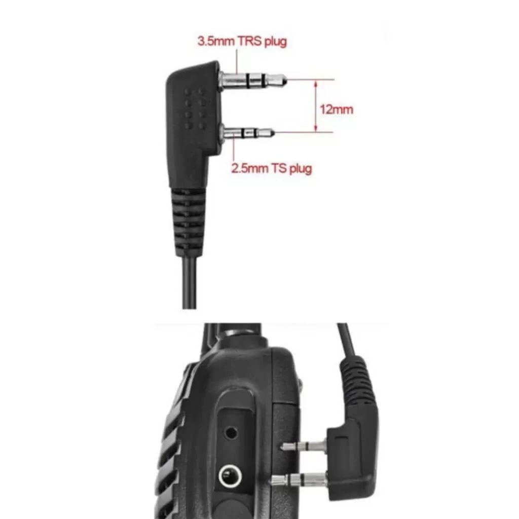 Aselsan A446S PMR Uyumlu Spiral Kablolu Telsiz Kulaklık 2.5x3.5mm