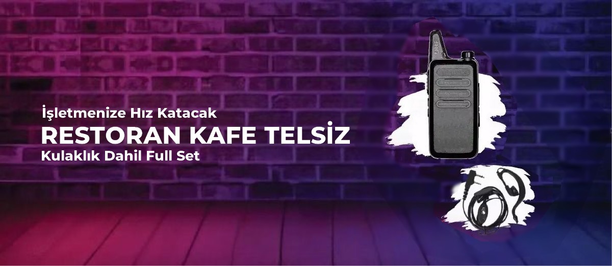 Restoran Kafe Garson Telsiz Full Set Kulaklık Dahil