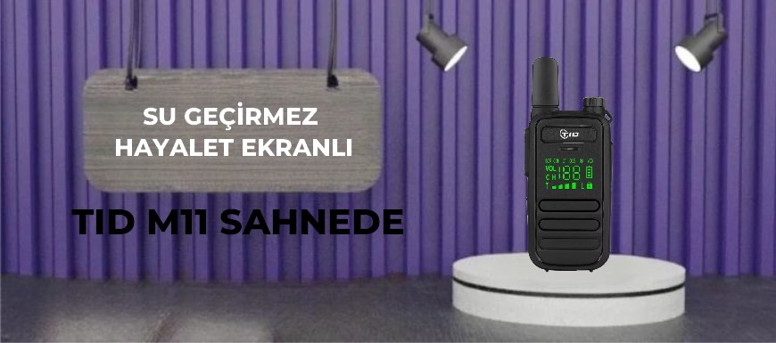 TID TD-M11 Ipx5 Su Geçirmez Ekranlı Pmr 446 El Telsizi 