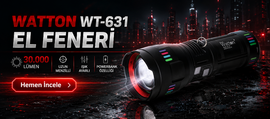 Watton Lazer Etkili Profesyonel El Feneri 30.000 Lümen WT-631