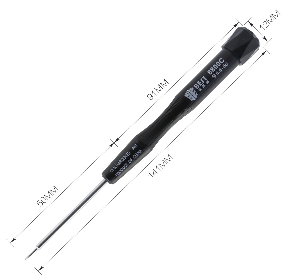 0.6mm Y Uç Manyetik Tornavida | iPhone 7-16 Ekran, Batarya ve Anakart Tamir Açma Aparatı