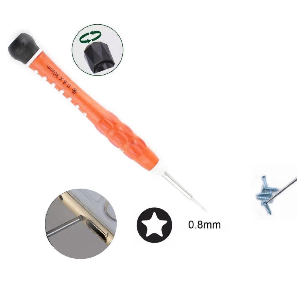 0.8mm Pentalobe Tornavida | iPhone Alt Vida Açma Beşgen Uç Telefon Tamir Tornavidası