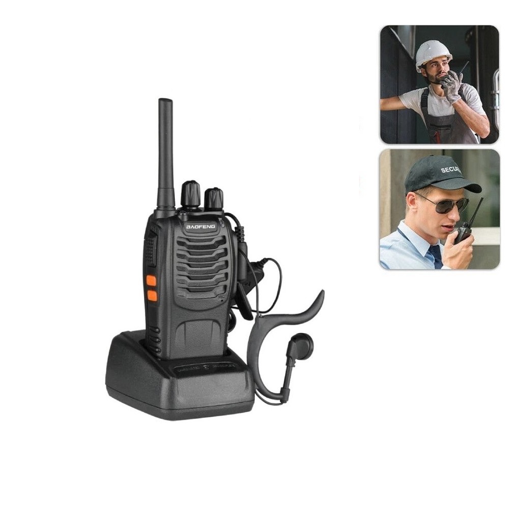 10lu Baofeng BF-88E Lisanssız PMR 446 El Telsizi Kulaklık Dahil Set
