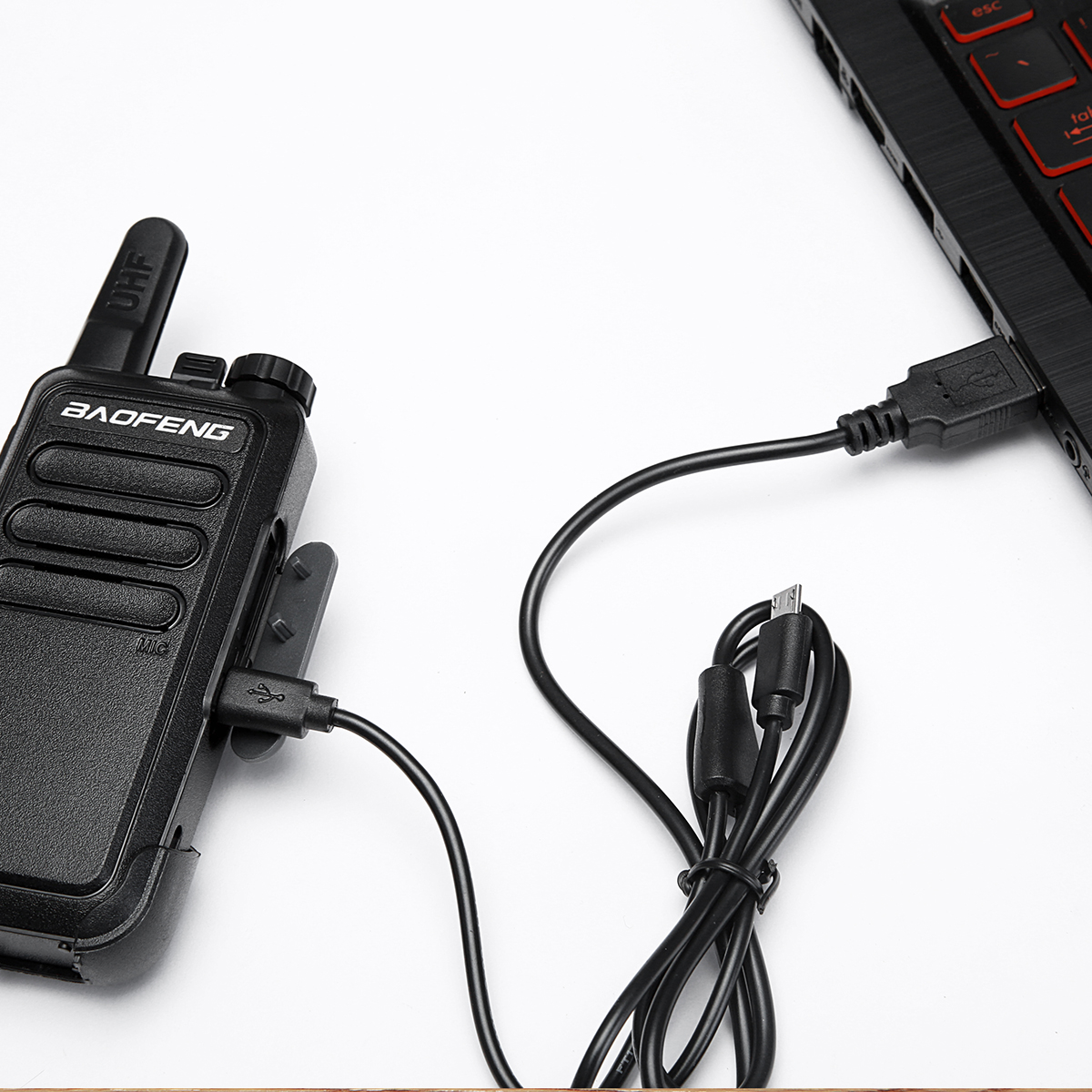 10lu Baofeng R5 Mikro Usb Şarjlı Pmr El Telsiz Kulaklık Hediyeli Set