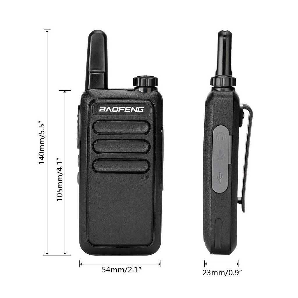 10lu Baofeng R5 Mikro Usb Şarjlı Pmr El Telsiz Kulaklık Hediyeli Set
