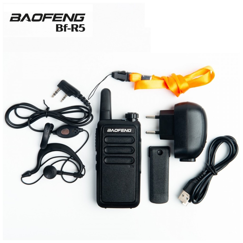 10lu Baofeng R5 Mikro Usb Şarjlı Pmr El Telsiz Kulaklık Hediyeli Set