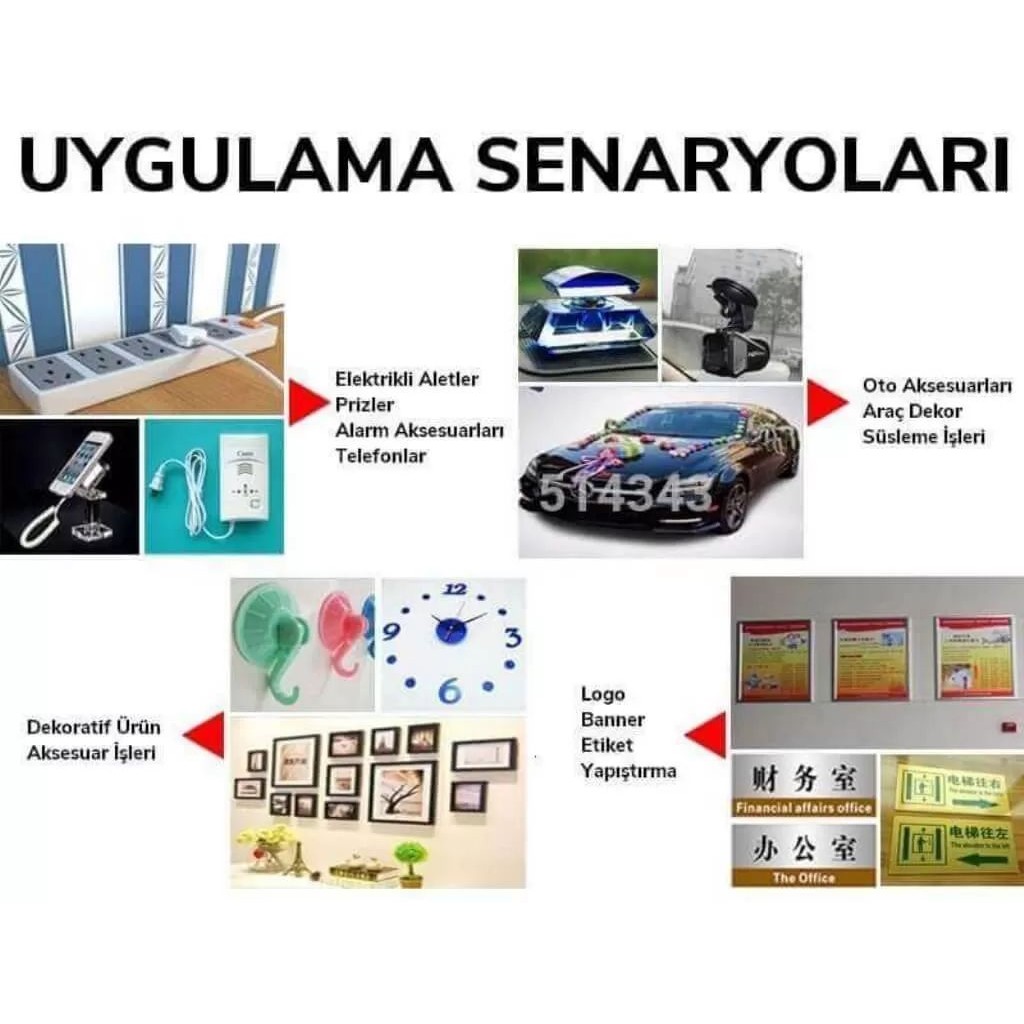 10mm/50mt ŞEFFAF Çift Taraflı Bant, Telefon Tablet Ekran Cam Kasa Kapak Pil Tamir Bantı