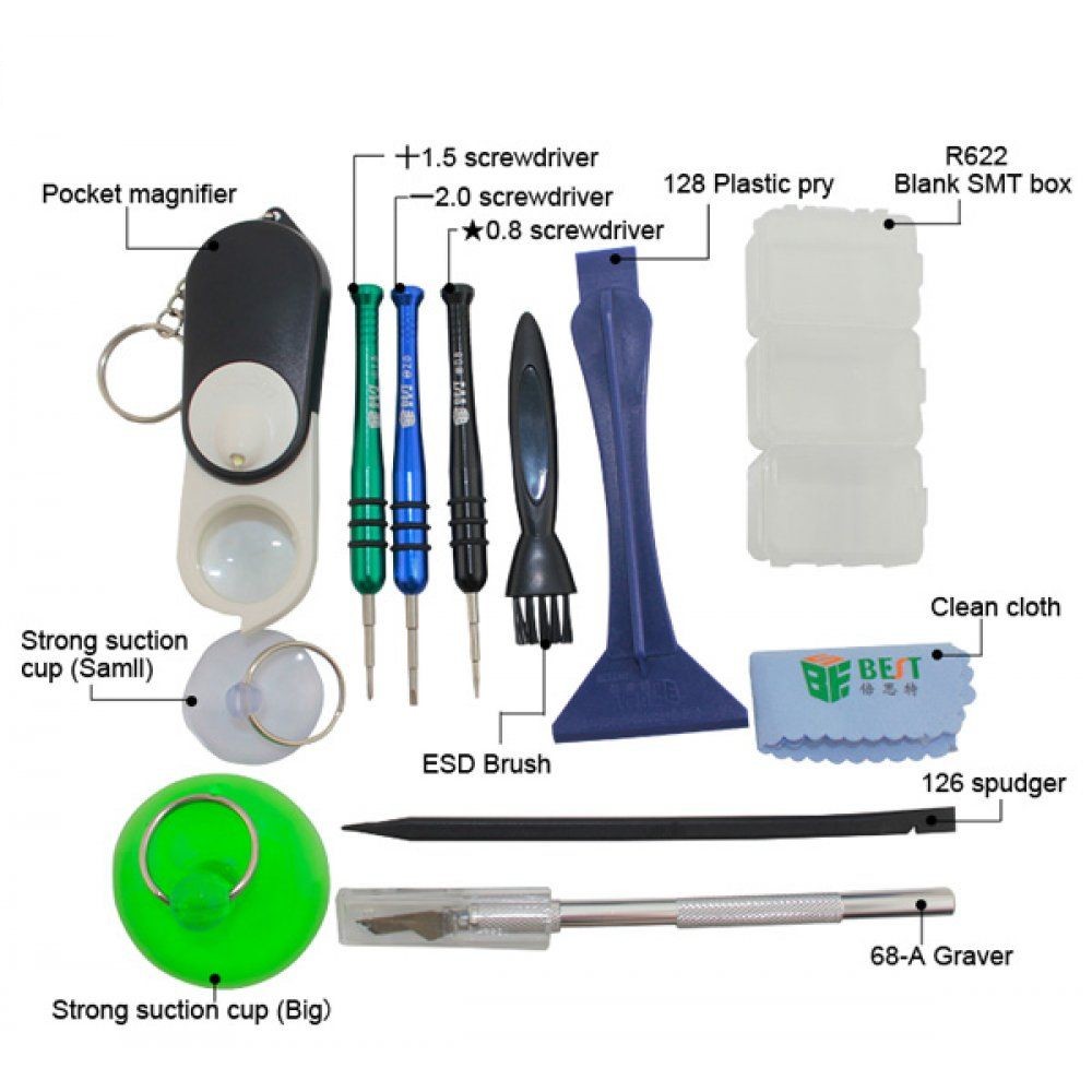 12 Parça Telefon Tablet Kasa Açma Tamir Tornavida Seti