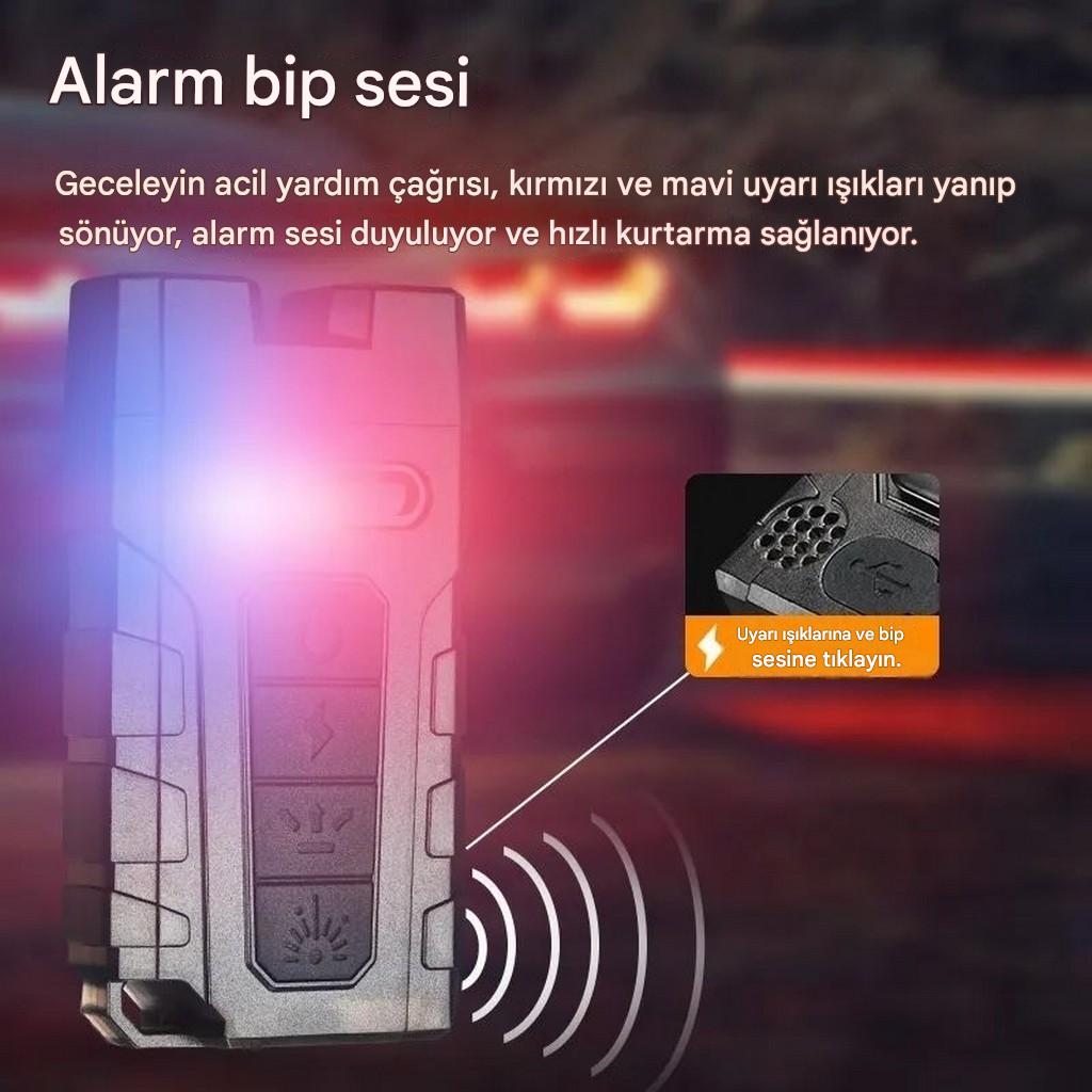 14 Mod Tactical El Feneri Type-C Şarjlı | Waterproof Manyetik Lazer LED Sesli Uzun Menzilli Outdoor