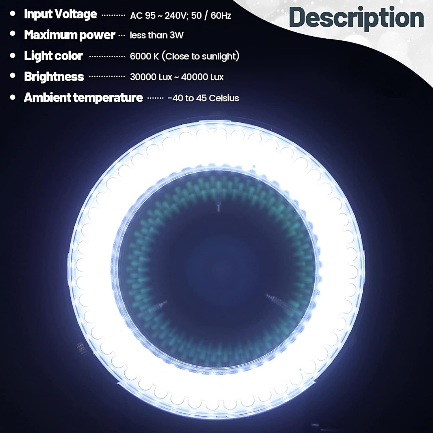144 LED Dimlenebilir Mikroskop Işık Kaynağı Siyah | Profesyonel Teknik Servis Mikroskop Aydınlatma