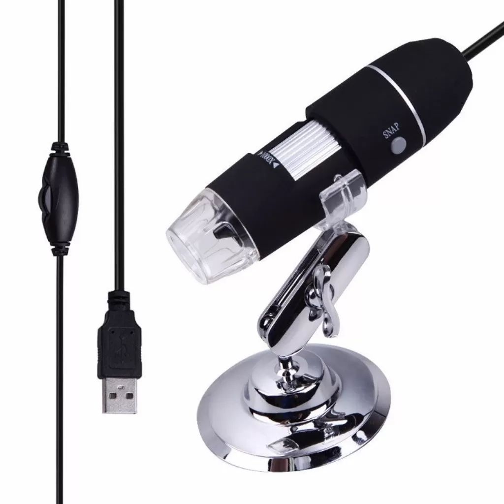1600X Dijital Usb Mikroskop Zoomlu Büyüteç 2mp 8 Led-Metal Stand