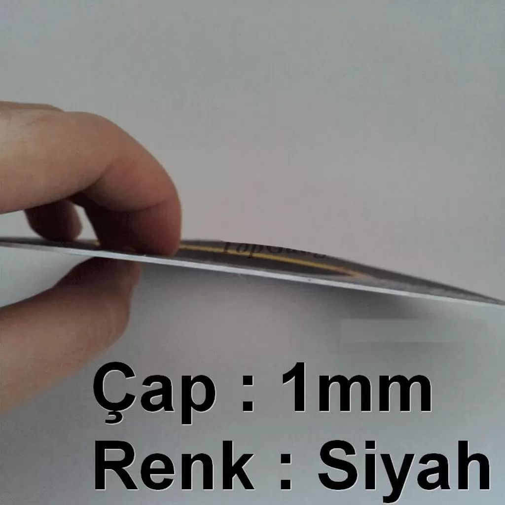 1mm x 50 Metre Siyah Çift Taraflı Bant | Telefon Tablet Ekran Pil ve Kasa Tamir Bandı
