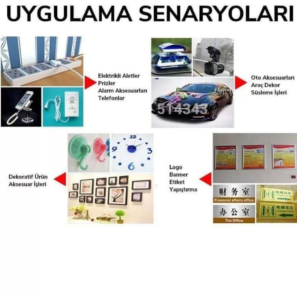 20mm/50mt SİYAH Çift Taraflı Bant, Telefon Tablet Ekran Cam Kasa Kapak Pil Tamir Bantı