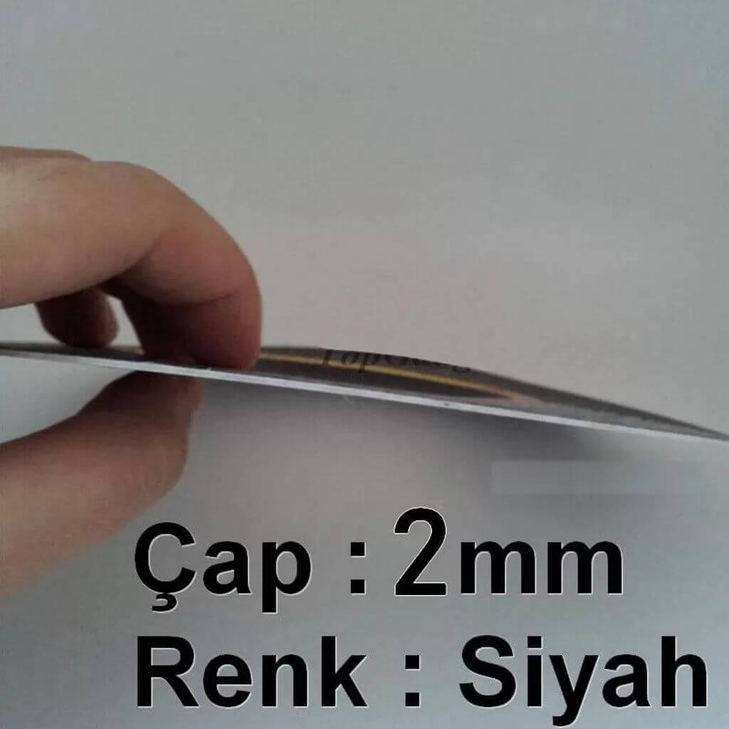 2mm/50mt SİYAH Çift Taraflı Bant, Telefon Tablet Ekran Cam Kasa Kapak Pil Tamir Bantı