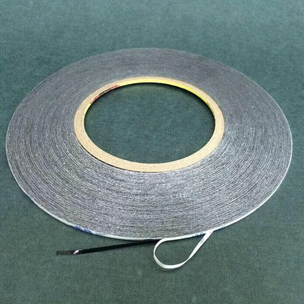 2mm/50mt SİYAH Çift Taraflı Bant, Telefon Tablet Ekran Cam Kasa Kapak Pil Tamir Bantı