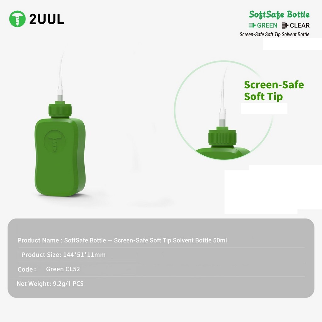 2li 2UUL CL52 50cc Yumuşak Uçlu Sıvı Saklama Şişesi Ekran Telefon Elektronik Tamir Şişesi