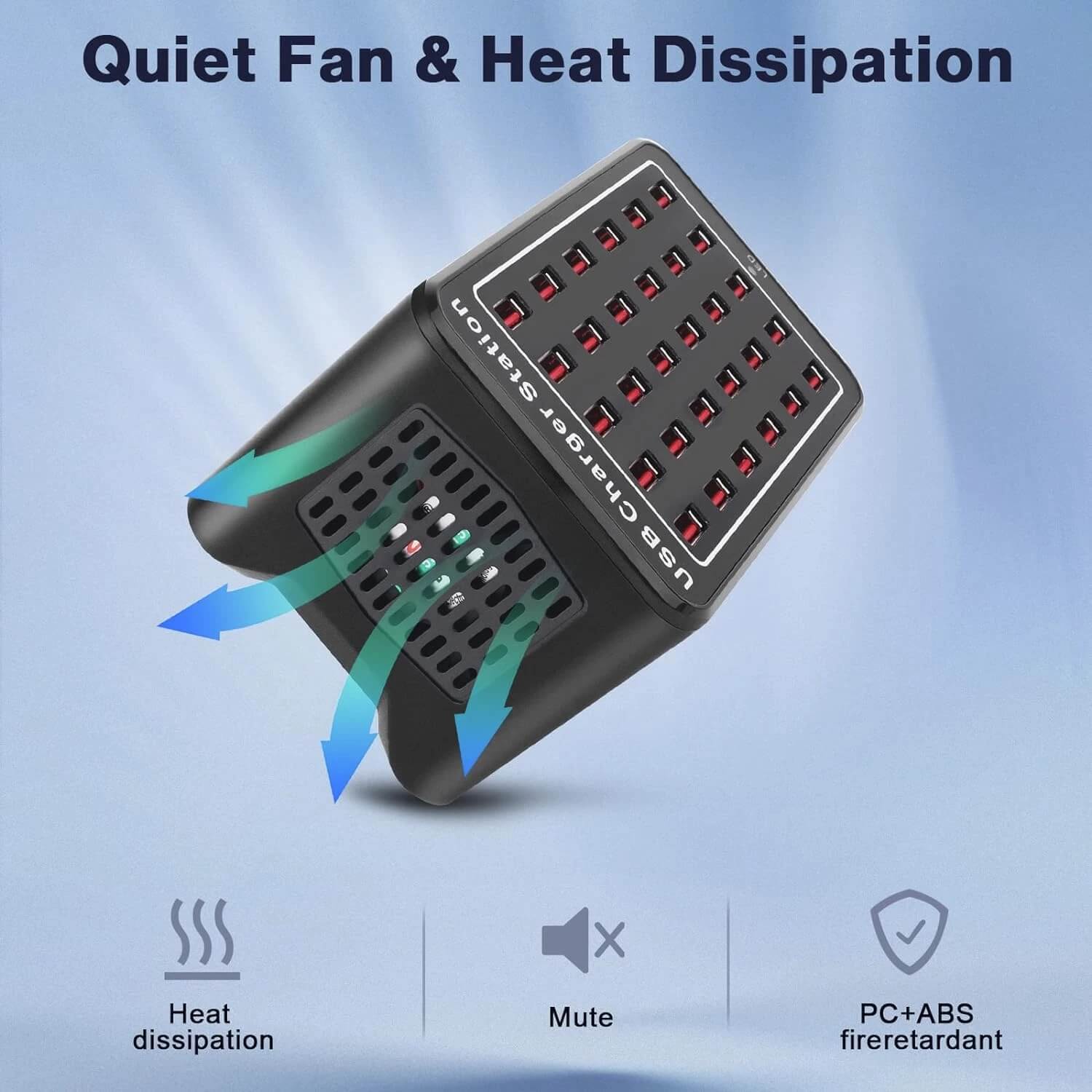 30 Usb Çoklu Şarj Aleti. PS Kafe Toplu Şarj, Otel Çoklu Şarj Aleti 150w 30A YFY-A75