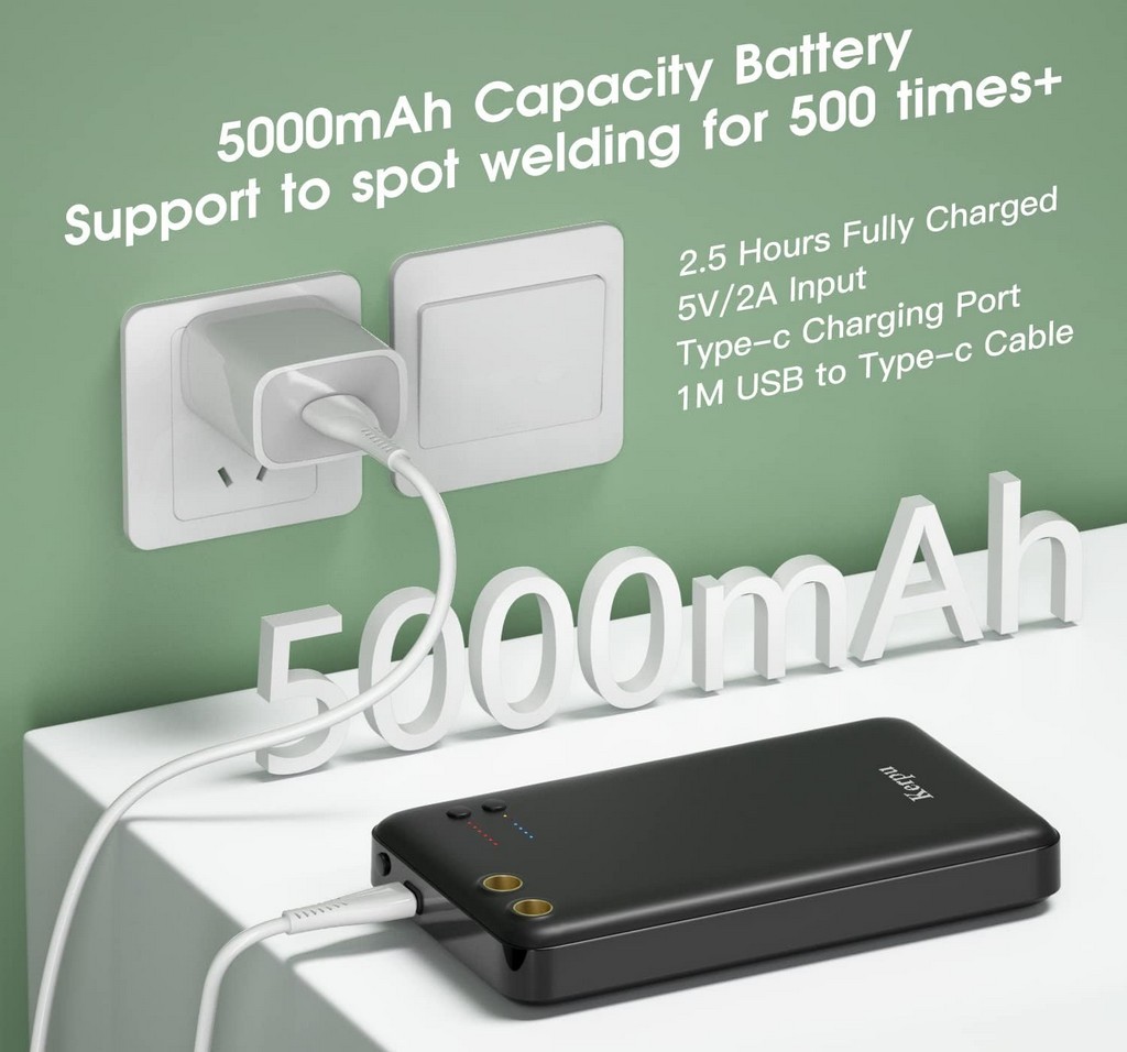 3GOA Kerpu Güç Ayarlı UsbC Şarjlı Pil Punta Kaynak Makinesi 5000mAh