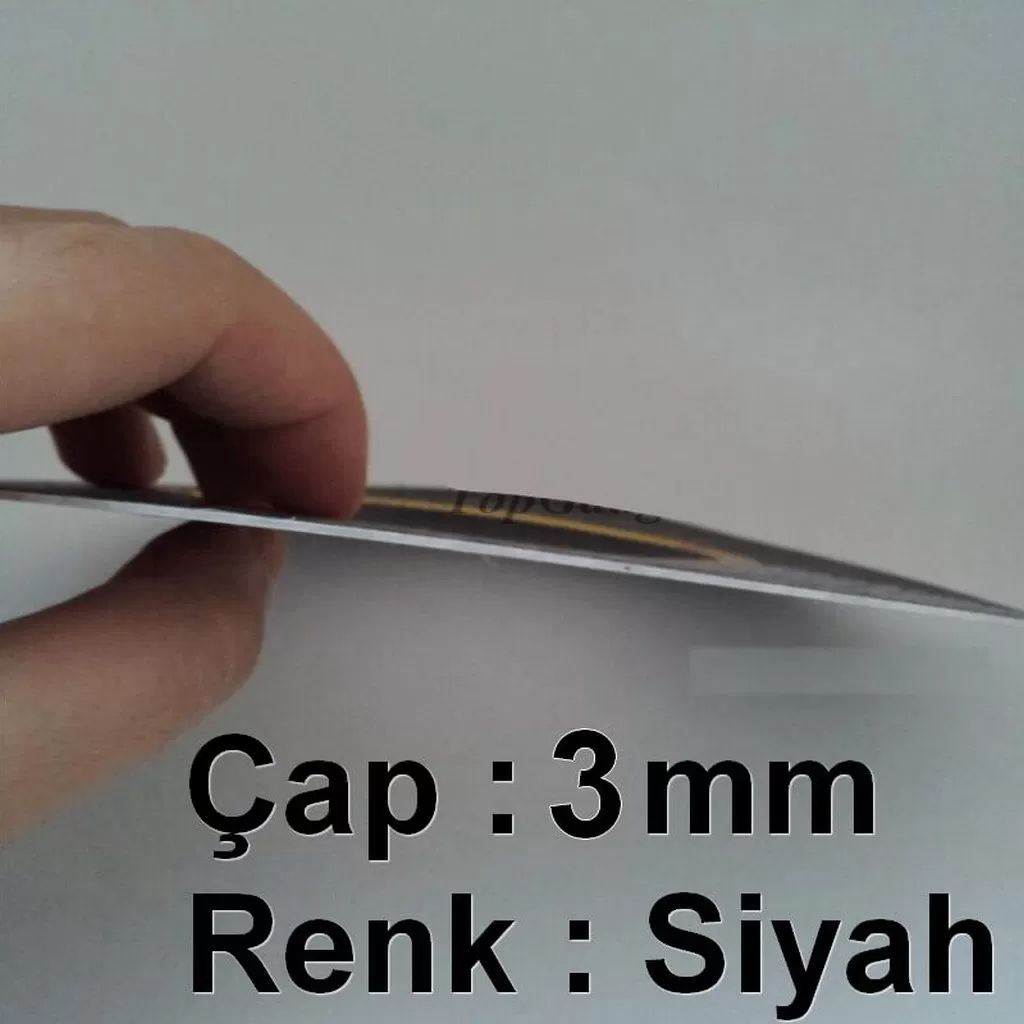 3mm/50mt SİYAH Çift Taraflı Bant, Telefon Tablet Ekran Cam Kasa Kapak Pil Tamir Bantı