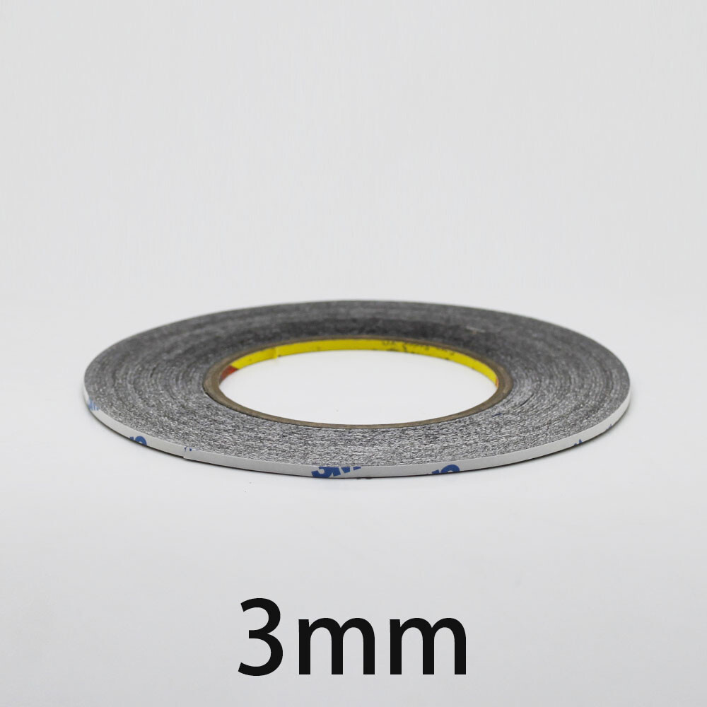3mm/50mt SİYAH Çift Taraflı Bant, Telefon Tablet Ekran Cam Kasa Kapak Pil Tamir Bantı