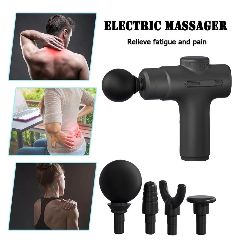 4 Başlıklı Şarjlı Sporcu Masaj Aleti Jx-205 - BUZ MAVİSİ