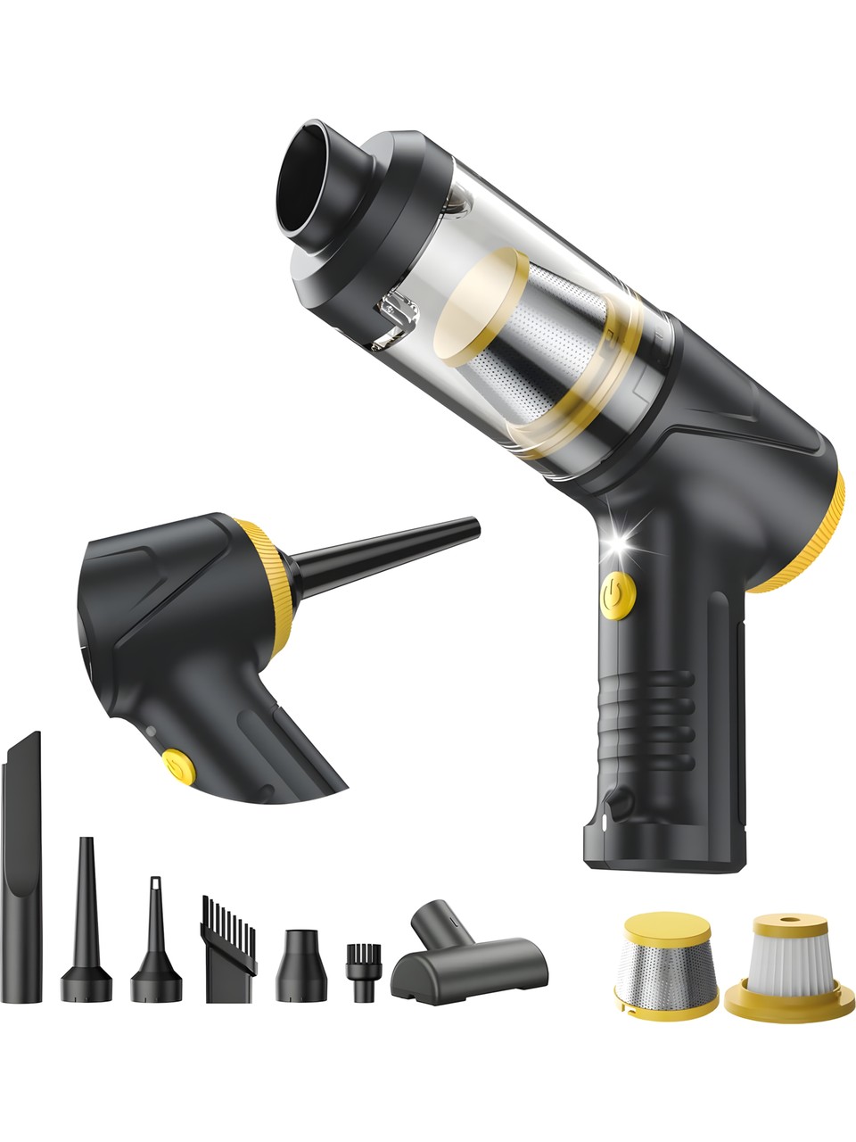 4in1 Çok Fonksiyonlu Type-c Şarjlı El Süpürgesi. LED Işıklı, Hepa Filtreli, 12000PA LT-145