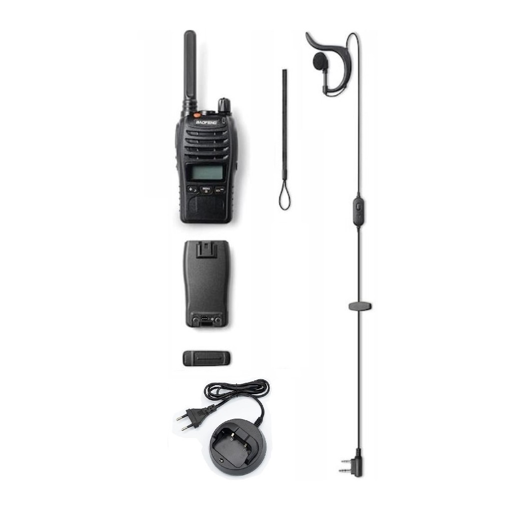 4lü Baofeng E88 Ekranlı Pmr 446 El Telsizi Yeni Tasarım Type-c Şarjlı Kulaklık Hediyeli Set