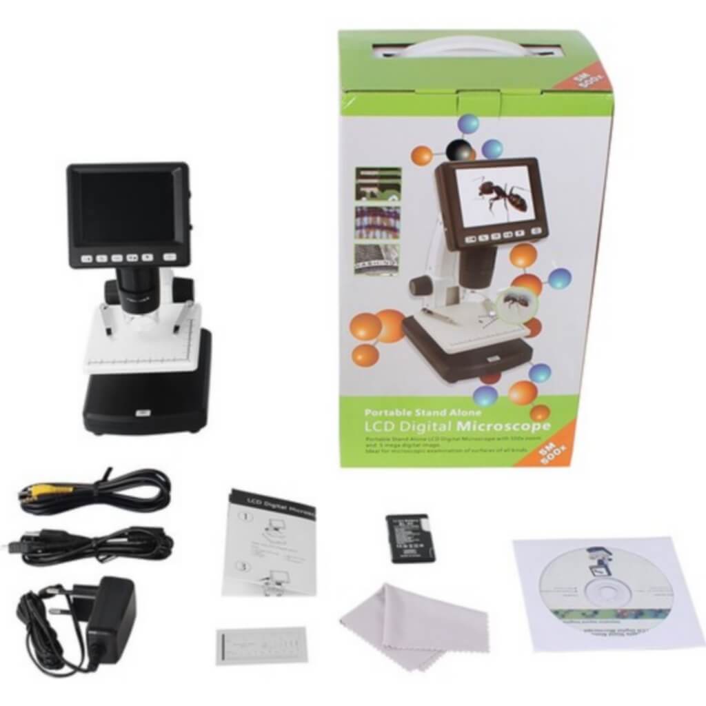 5mp 500x Lcd Ekranlı Dijital Mikroskop 8 GB Sd Kart+Şarj Pili