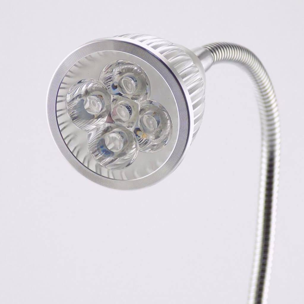5 LED Spot Işıklı Akrobat Masa Lambası E27 220V | Esnek Gövdeli Profesyonel Çalışma Lambası