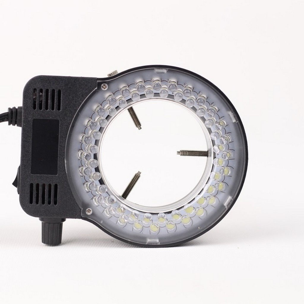 56 LED Dimlenebilir Mikroskop Işık Kaynağı Siyah | Ayarlanabilir Halka LED Aydınlatma Servis Lambası