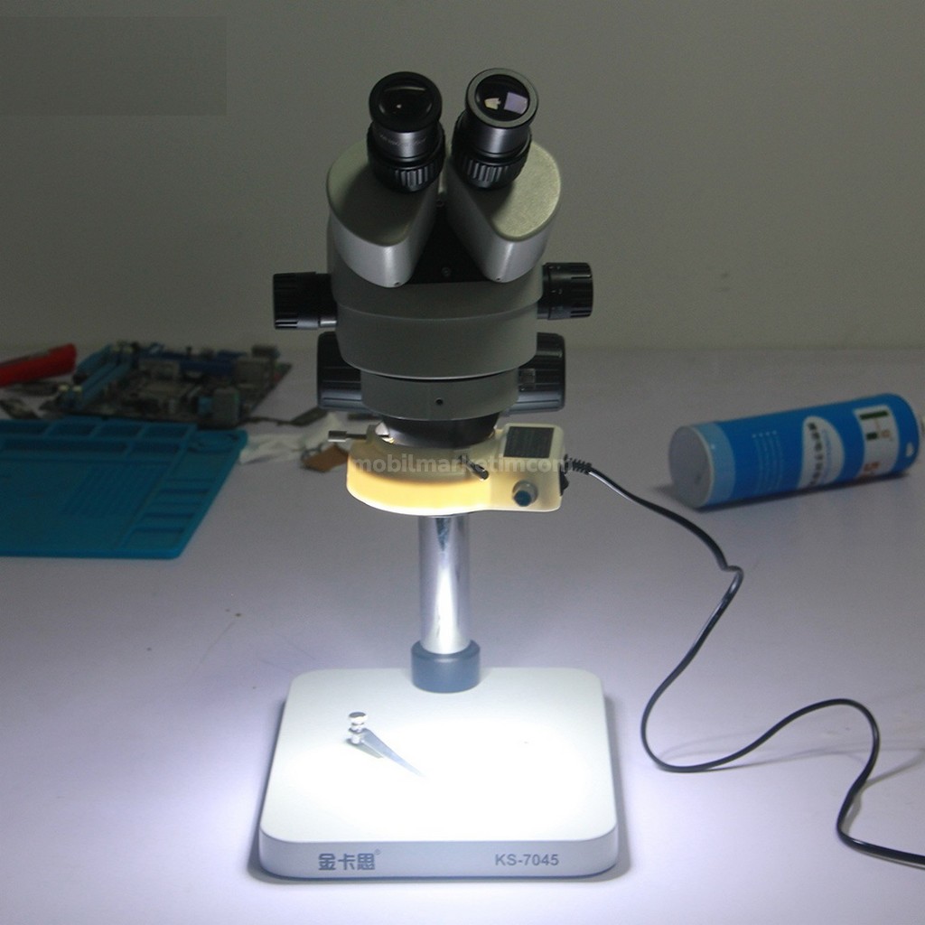 56 LED Dimlenebilir Mikroskop Işık Kaynağı Siyah | Ayarlanabilir Halka LED Aydınlatma Servis Lambası