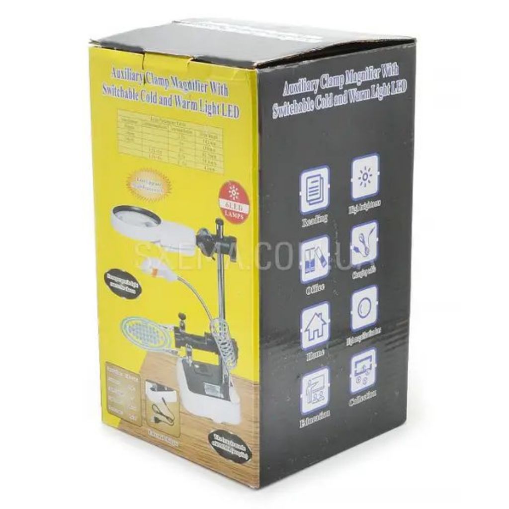 6 Ledli 2 Büyüteçli Anakart Bord Tutacağı Havya Standı MG16129DC