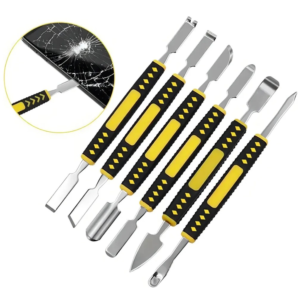 6 Parça İki Yönlü Metal Telefon Tablet PS Kapak Açma Aparatı Set