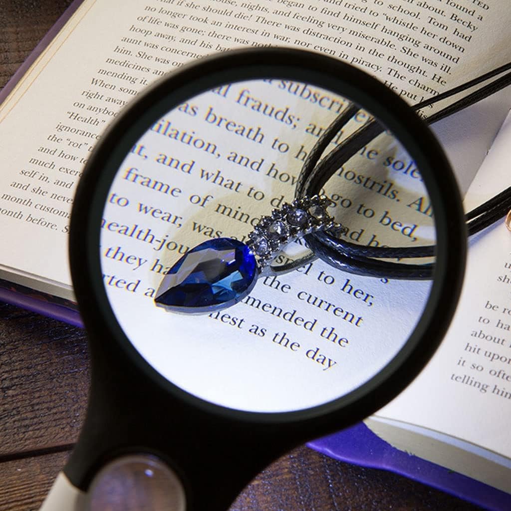 6902AB Taşınabilir 3 Led Işıklı 2 Lensli El Tipi Büyüteç 45x22mm 3x75mm