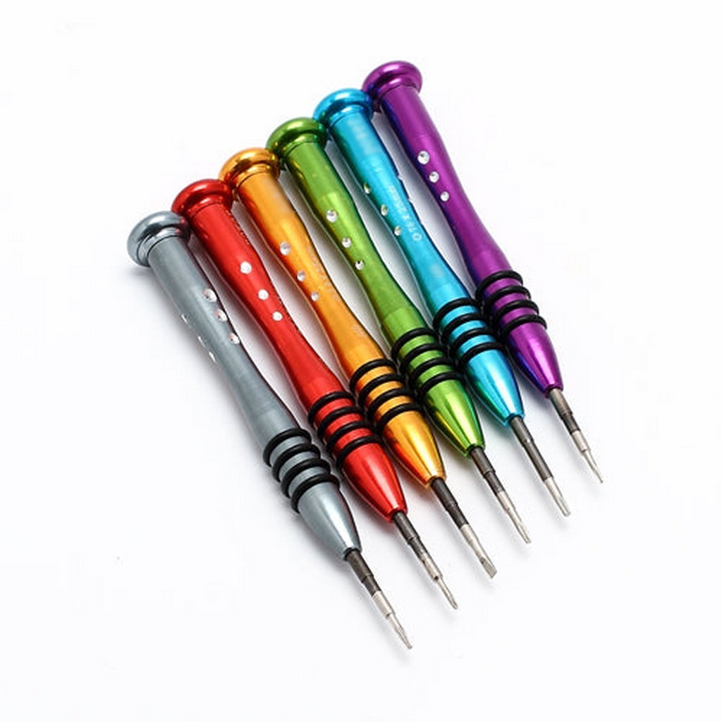 7 Parça Metal Hassas Manyetik Tornavida Seti 0.8mm, 0.6mm Y, 1.2mm+ 1.5mm+ 1.5mm- T2 Tork Uçlar