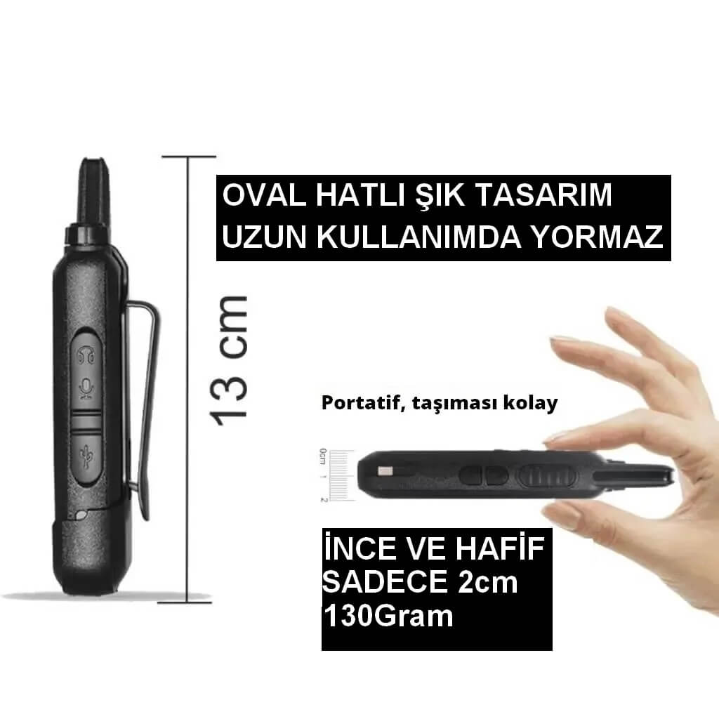 8 Telsiz+8 Kulaklık Pmr 446 Türkçe Konuşan El Telsizi M446T