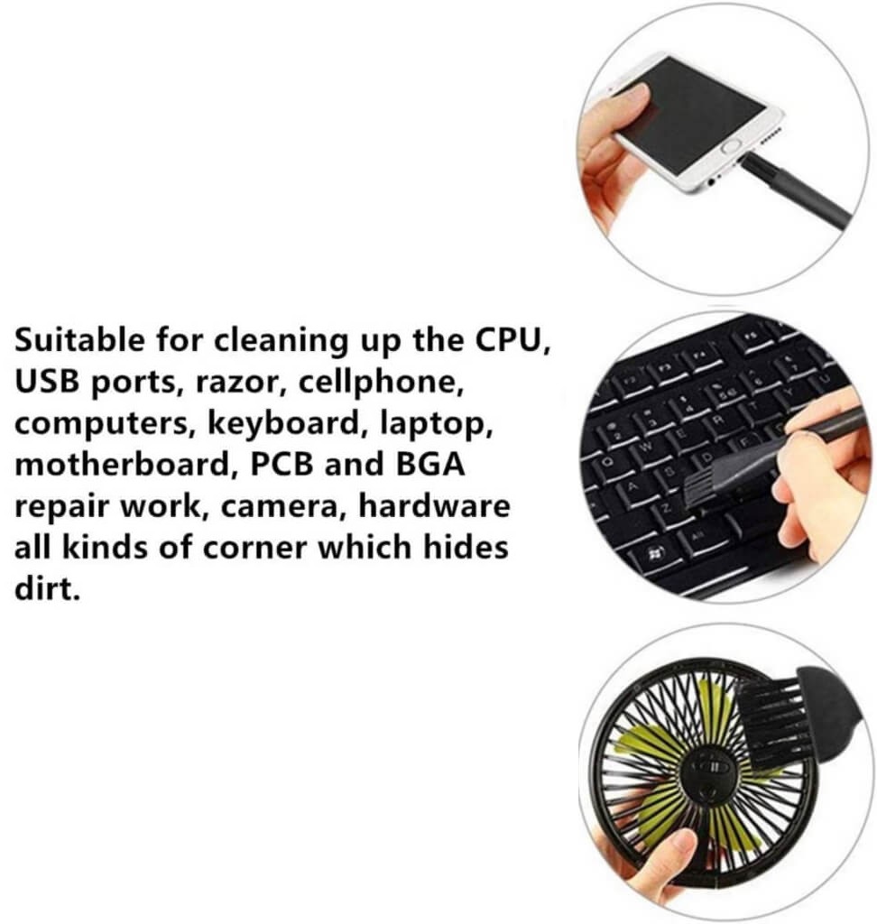 8li ESD Anti Statik Fırça Seti, Anakart Bord PCB Temizleme Aracı.