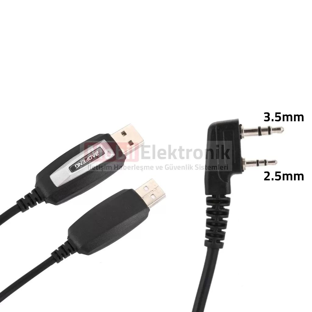 Analog Telsiz Programlama Kablosu+Cd Baofeng TYT WLN MARS..Uyumlu K Tip
