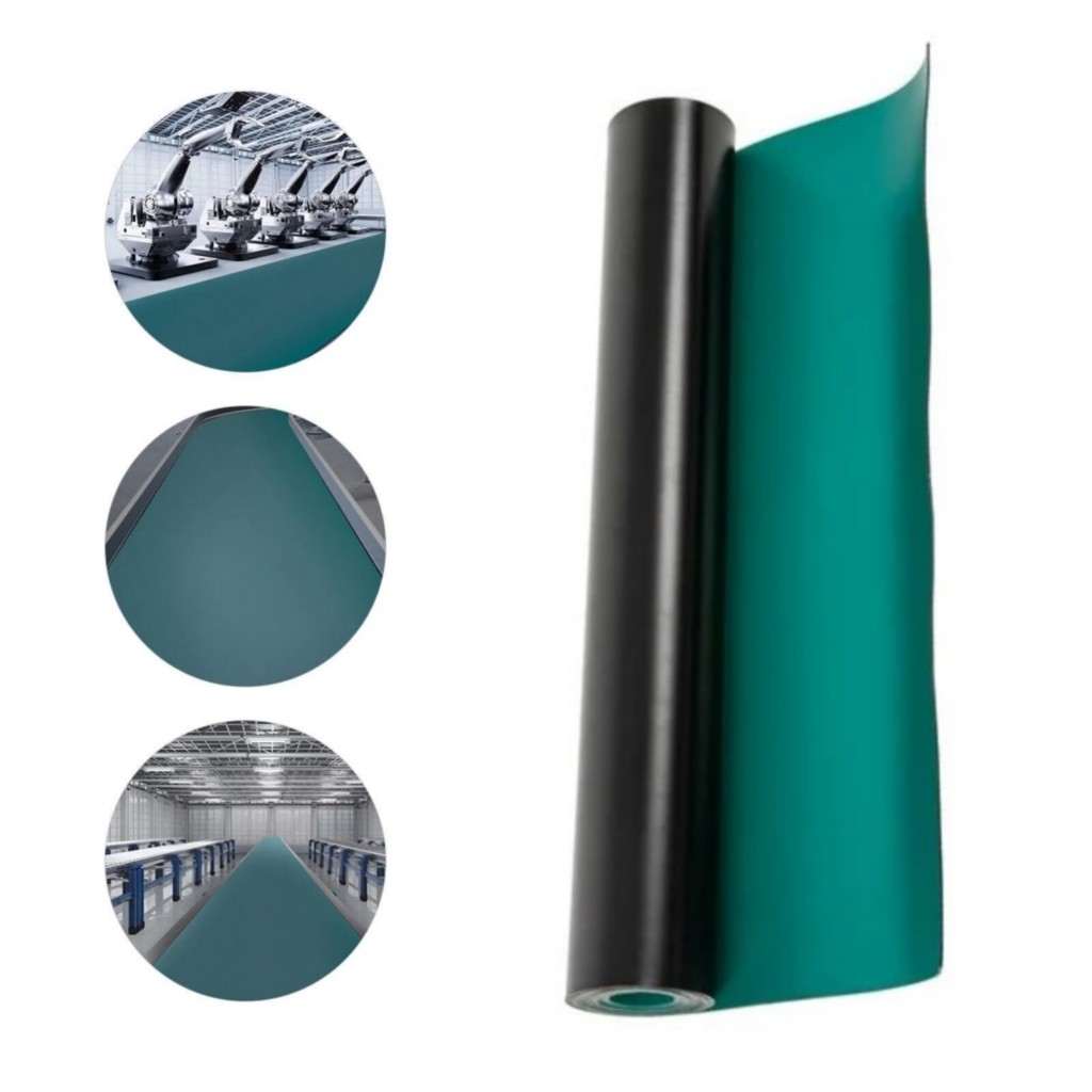 Antistatik ESD Teknik Servis Matı 100x100 cm Yanmaz Lehimleme Çalışma Matı YEŞİL