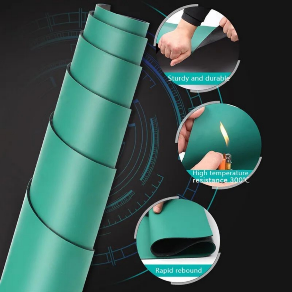 Antistatik Mat,Teknik Servis Yanmaz Masa Örtüsü YEŞİL 80cm x 1mt