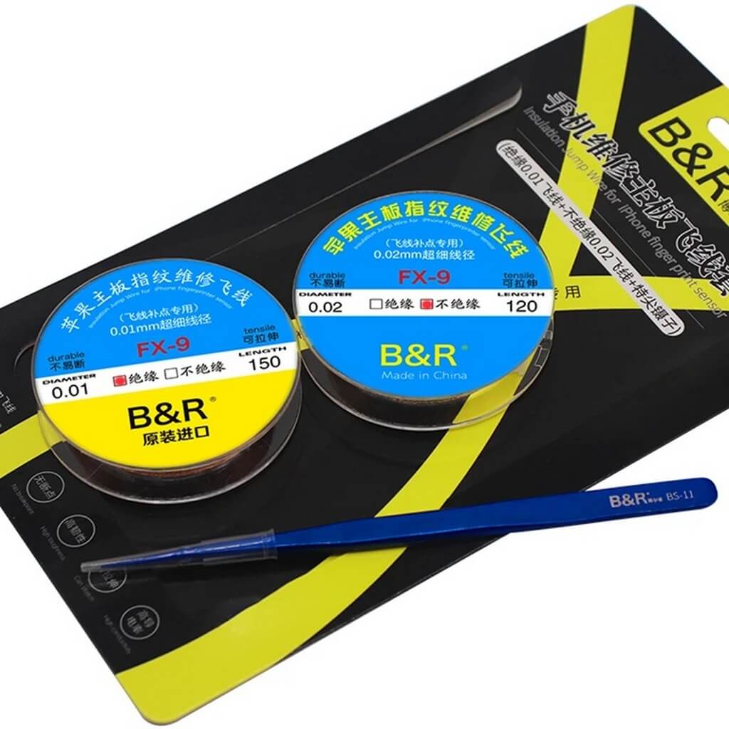 B＆R FT-03 0.01mm 0.02mm 120m İnce Bakır Yol Çekme Teli+Cımbız Set