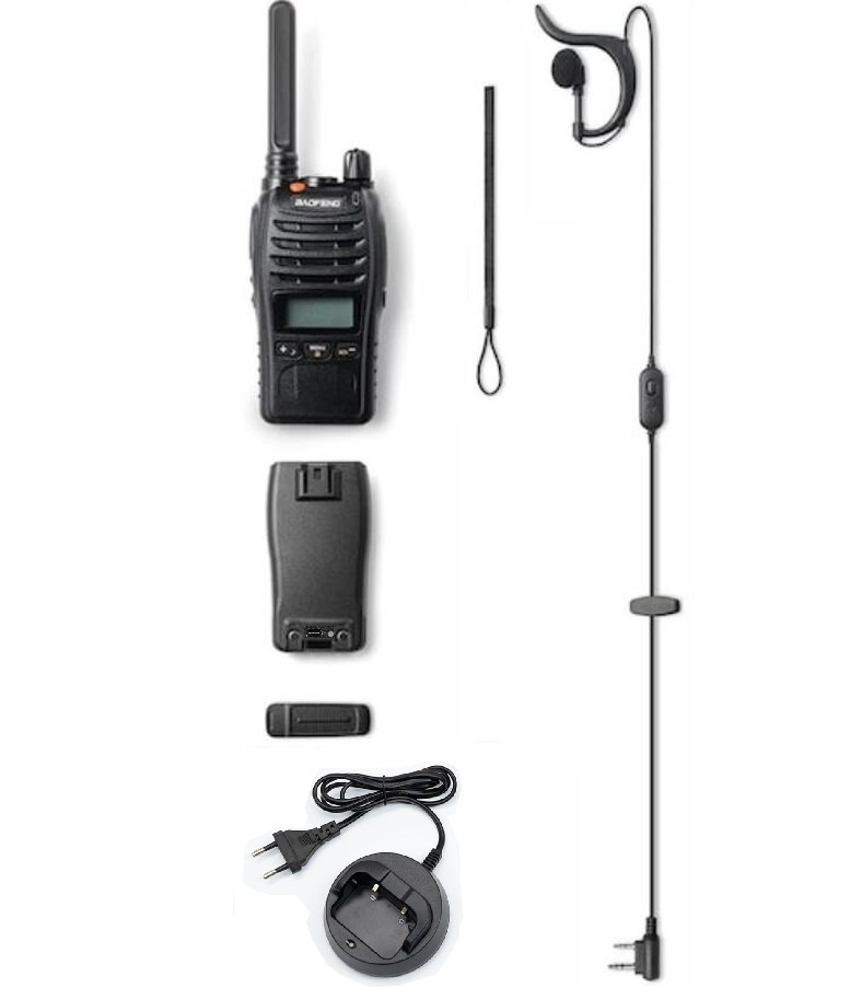 Baofeng E88 Ekranlı Pmr 446 El Telsizi Yeni Tasarım Type-c Şarjlı Kulaklık Hediyeli Set 1 Adet