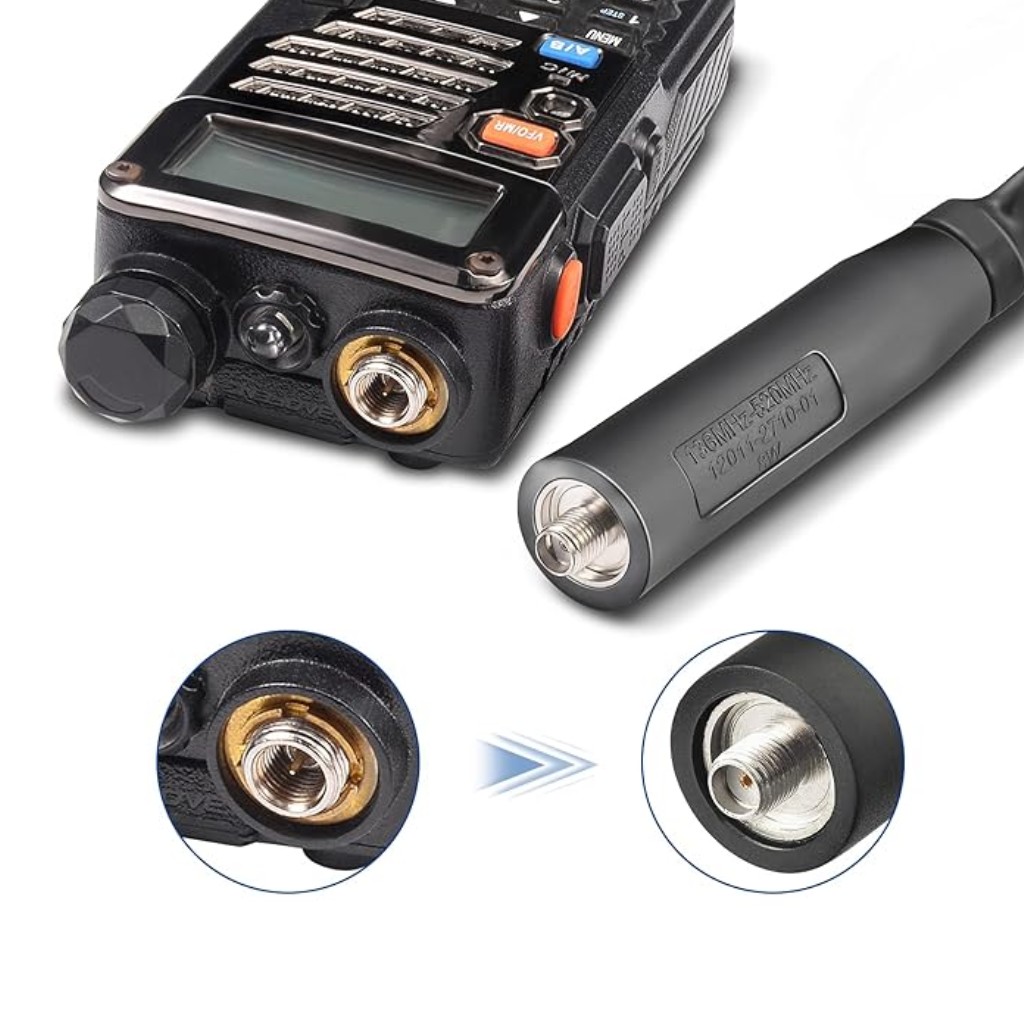 Baofeng Katlanır Bükülebilir El Telsiz Anteni – SMA Dişi Uyumlu 100cm