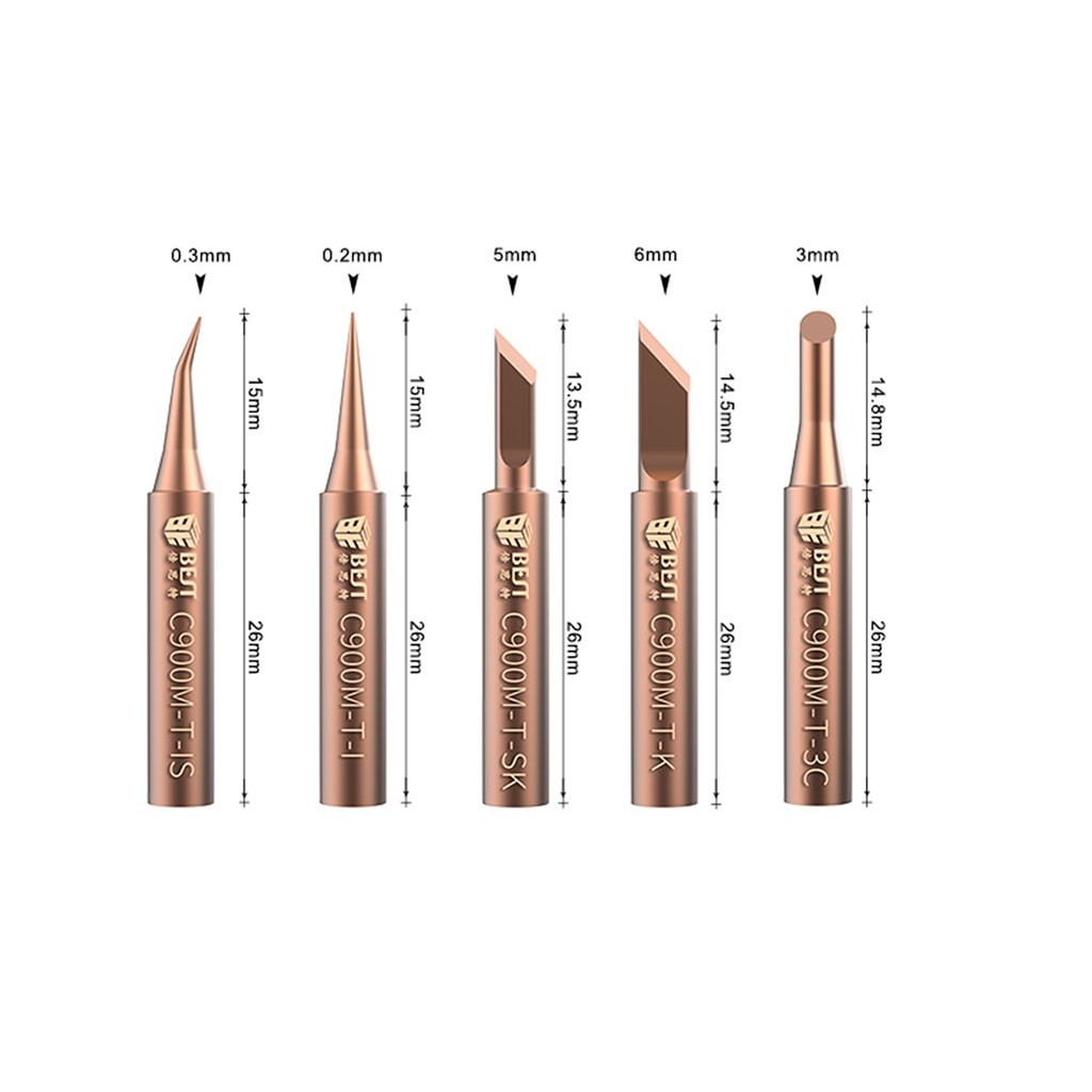 Best 5li Havya Ucu Bakır 0.2mm, 0.3mm, 3mm, 5mm, 6mm Uç | İç Çap 4.6mm