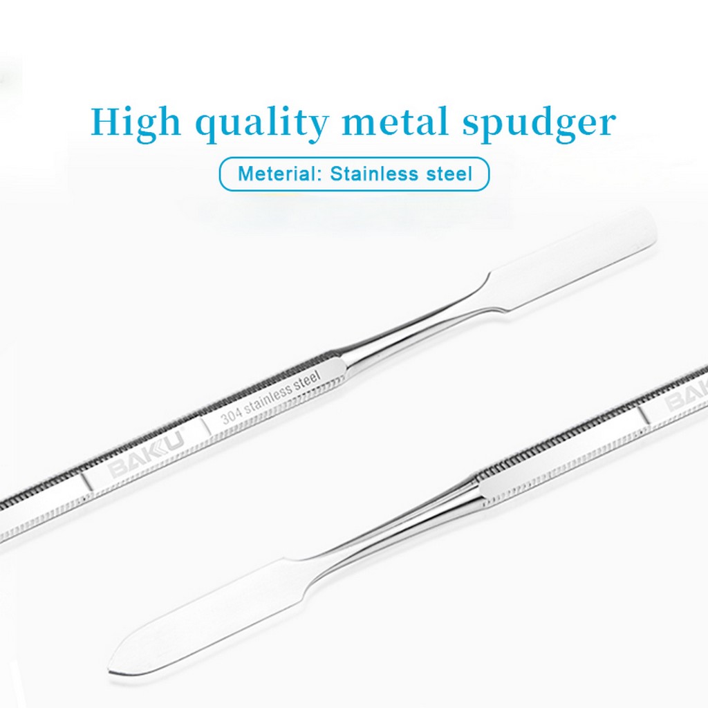 BK-7277 Çift Uçlu Paslanmaz Çelik Telefon Tablet Ekran Kasa Açma Sökme Tamir Aparatı Spudger Stick