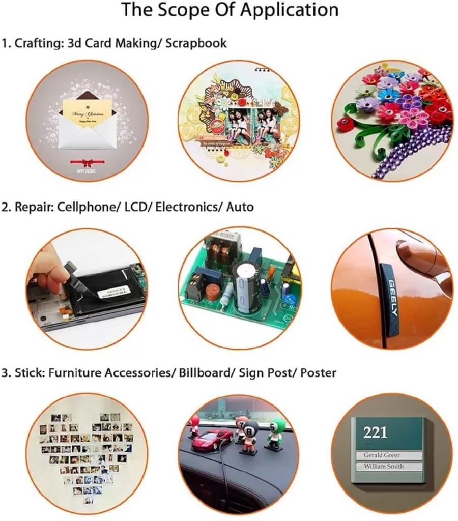 Çift Taraflı Akrilik Bant Ekran Dokunmatik Kapak Tamir Bantı 2mm.