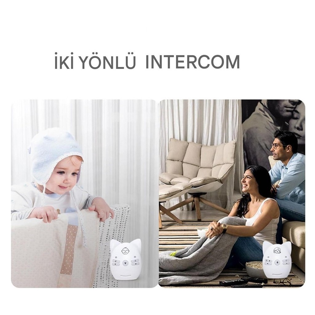 Çok Fonksiyonlu Bebek Telsizi Walkie Talkie İnterkom İkili Paket MBLV30