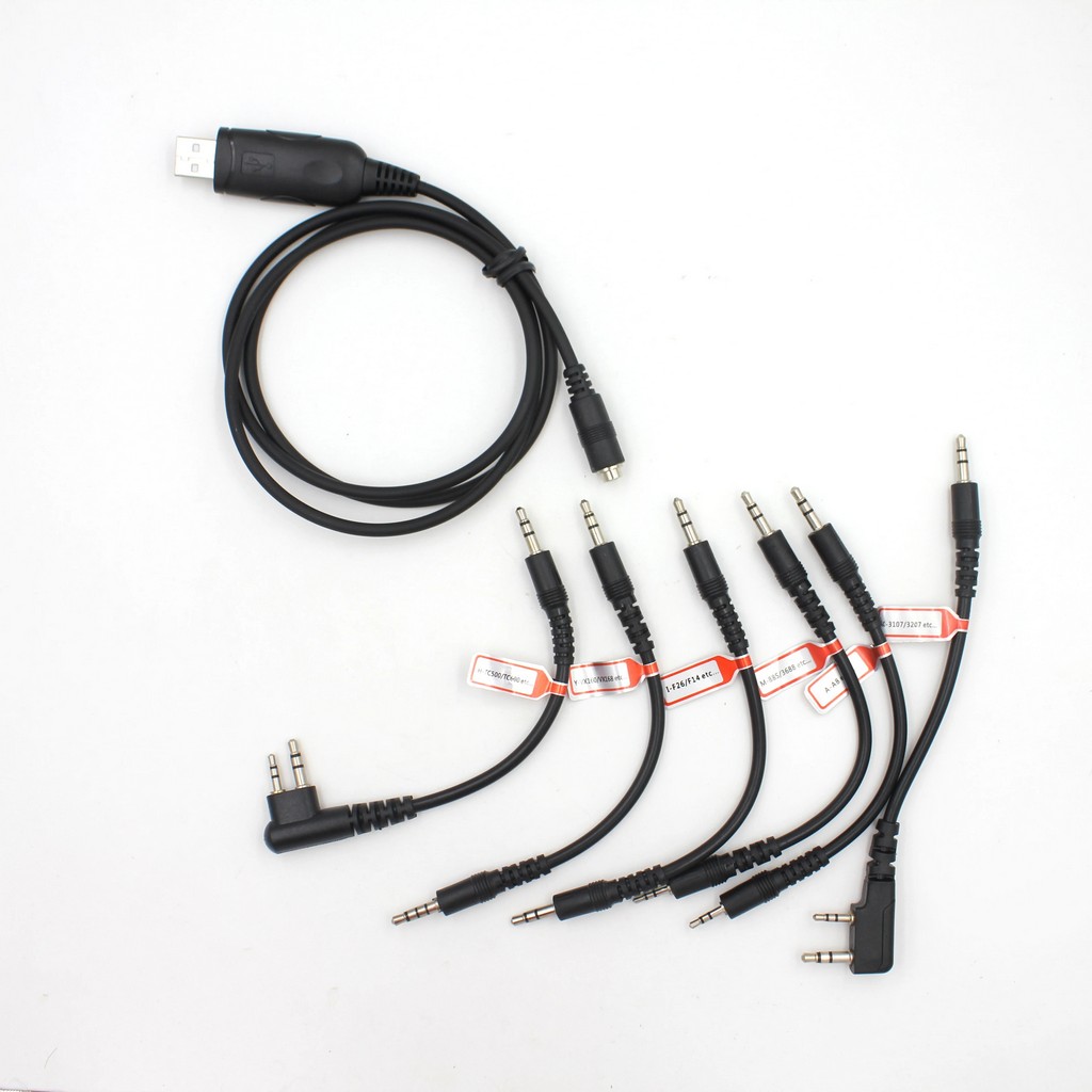 Çoklu Analog Telsiz Programlama Kablosu | Icom Motorola TYT Baofeng Yaesu Uyumlu USB Programlama