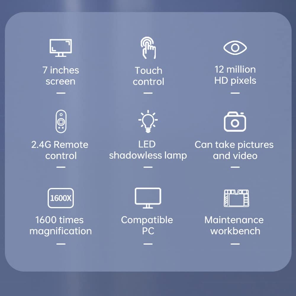 Dijital Mikroskop Elektronik Onarım MBL-318A 12MP 1600X 7 İnç IPS Ekran Dokunmatik Tuşlu